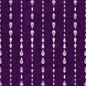 rustic mud cloth on purple linen texture