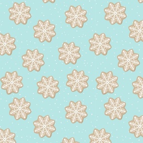 Snowflake_gingerbread aqua