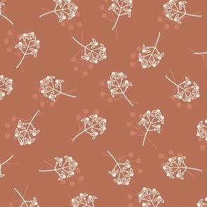 Berry Blossom Toss: Terra Cotta Floral Toss, Terracotta Botanical