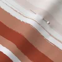 Rough edges strokes - summer stripes with raw edge in halloween palette vintage orange rust beige