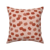 Sweet pumpkin patch sunday afternoon bohemian fall garden kids rusty vintage red on blush 