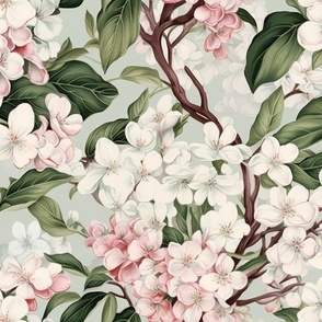 Spring Blossoms In Pink And White