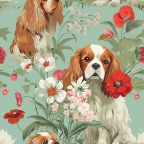 Cavaliers With Poppies