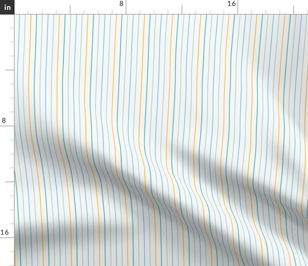 No rules pinstripe, blue green and yellow