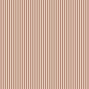 Beefy Pinstripe: Dark Terra Cotta Tiny Stripe, Thin Stripe