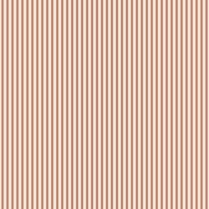 Beefy Pinstripe: Terra Cotta Tiny Stripe, Thin Stripe