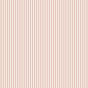 Beefy Pinstripe: Soft Terra Cotta Tiny Stripe, Thin Stripe