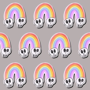 Rainbow Skull Clouds