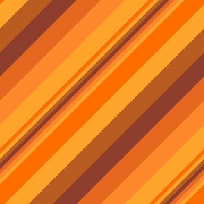 Vintage Sporty Diagonal Stripe in Orange Rust