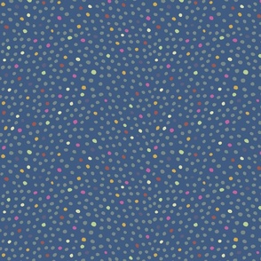 Dots  on blue