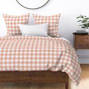 1.5" Gingham: Soft Terra Cotta Gingham Check, Buffalo Plaid, Buffalo Check