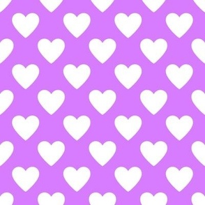 medium 2x2in hearts - lavender