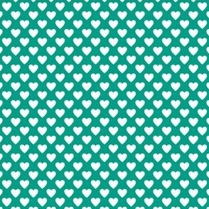 mini .5x.5in hearts - teal