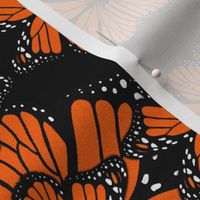 Monarch Wings - Orange on Black Version