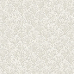 Scallop - White on Beige (Small Scale)