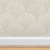Scallop - White on Beige (Large Scale)