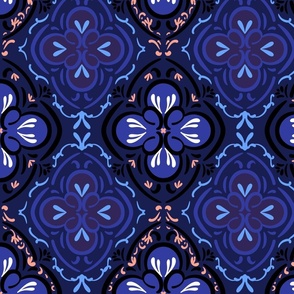 Bohemian Blue Tiles - X-large scale