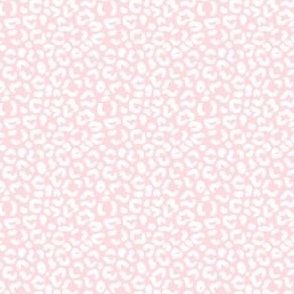tiny 2x2in leopard print - white on light pink