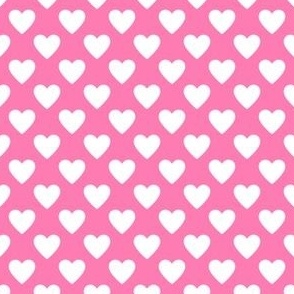 small 1x1in hearts - pink