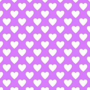 small 1x1in hearts - lavender