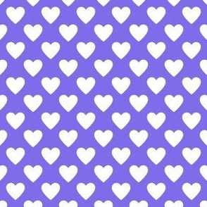 small 1x1in hearts - purple