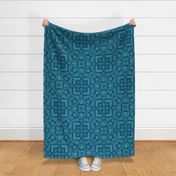 In Bloom Geo - Turquoise - Large Scale