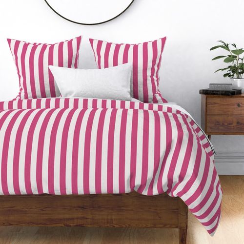 Cabana Stripes - Hot Pink & White