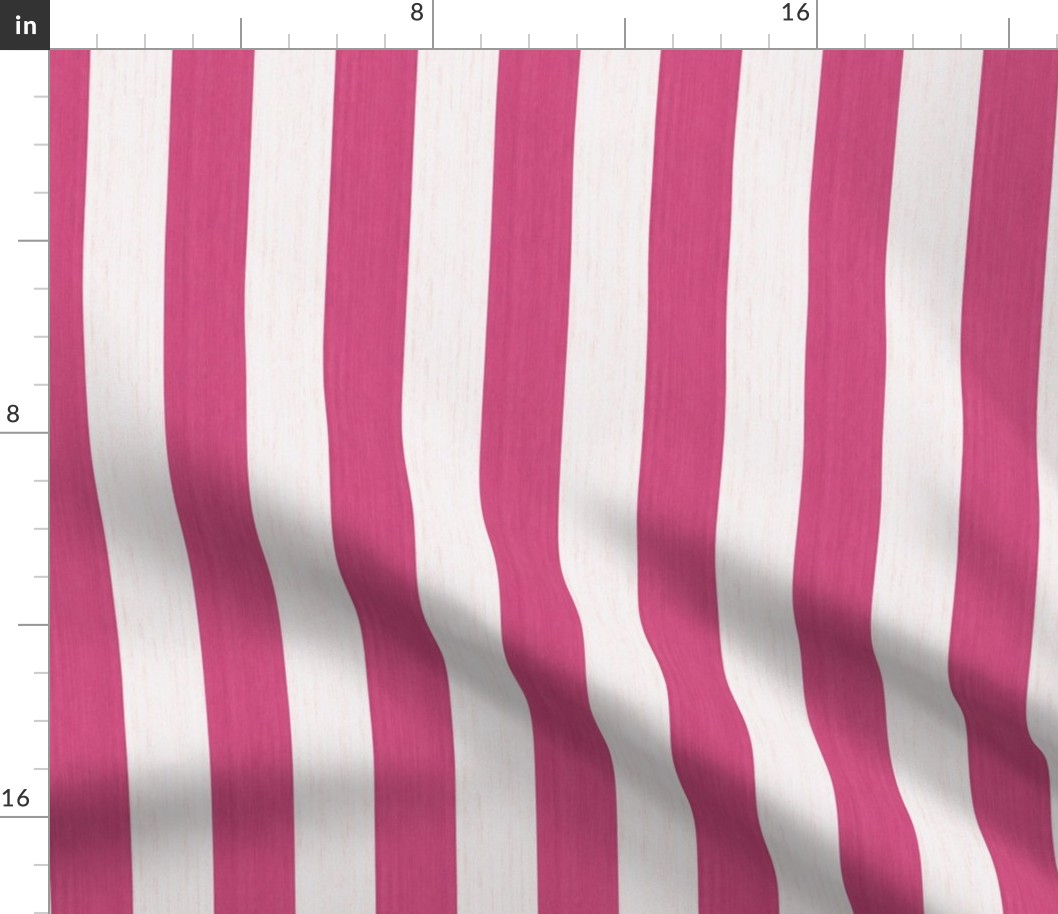 Cabana Stripes - Hot Pink & White