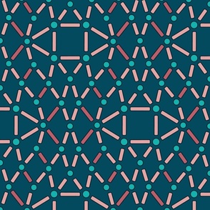 Beaded Ogee dark teal large