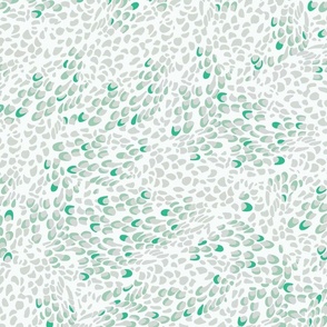 Plumage Pattern - White & Green 