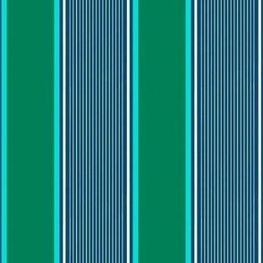 Bold Vibrant Stripes - Blue, Green