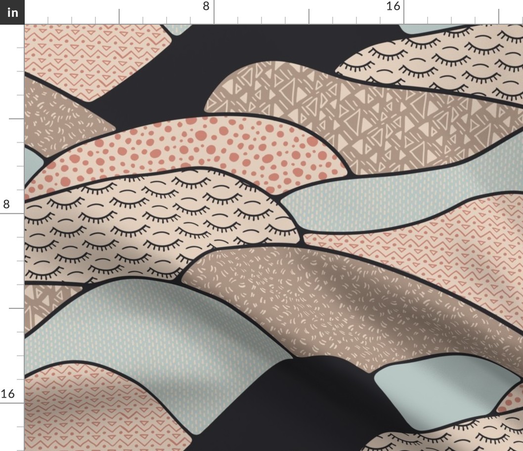 boho landscape pattern mix