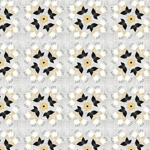 Mono Blossom Blanket. textured white