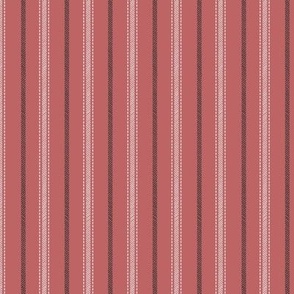 Farmhouse Ticking Stripe | Winterberry | Mini Scale