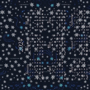 2024 Calendar Tea Towel - Star Party - Celestial