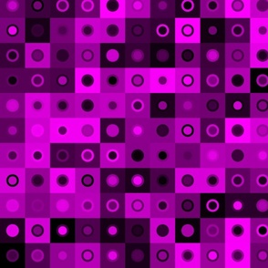 Matrix ›› Neon Purple ›› monochromatic circles and squares grid ›› 'Matrix' Collection ››