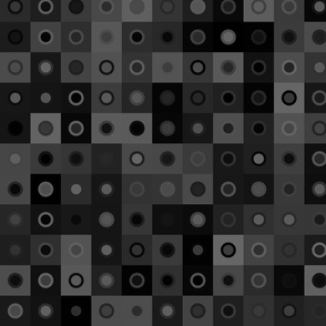 Matrix ›› Chrome ›› monochromatic circles and squares grid ›› 'Matrix' Collection ››