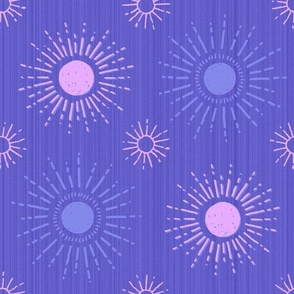 cosmic boho sunburst blue  purple  and pink