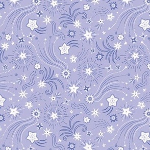 Sparkly Night Stars (x-small), pastel violet