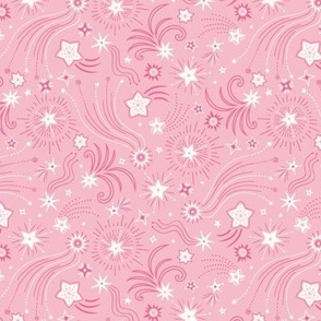 Sparkly Night Stars (x-small), pastel pink