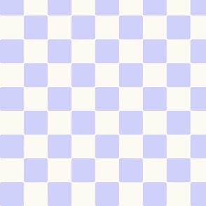 pastel lilac lavender blue and white rounded corner checkerboard