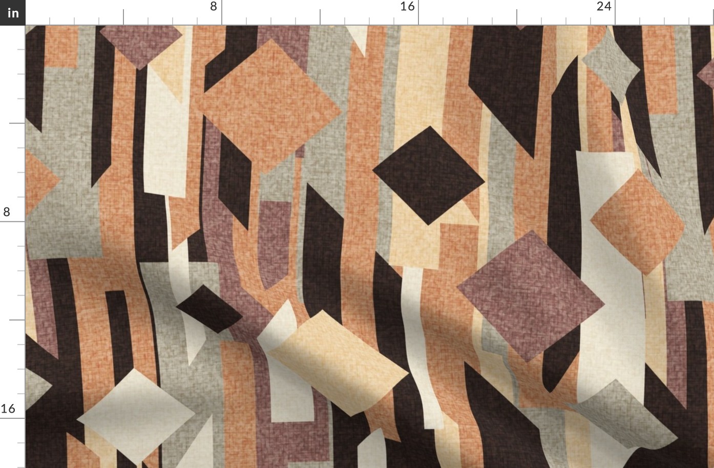Mega Geometric Desert Sand Browns Canvas Texture