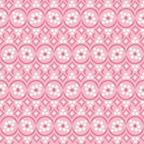 Harvest Moon, pink (medium) - dots and crescents organic geometric