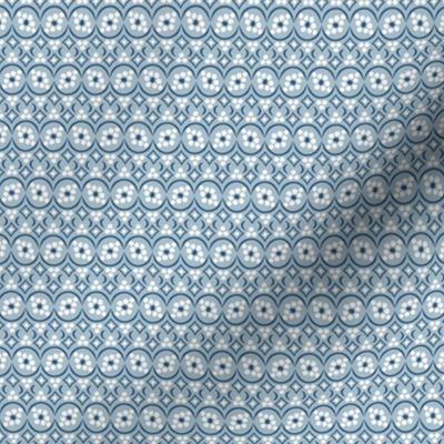 Harvest Moon, winter blue (small) - dots and crescents organic geometric