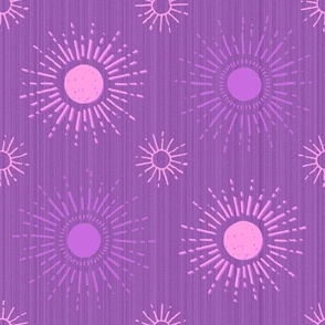 mystical boho suns purple and pink