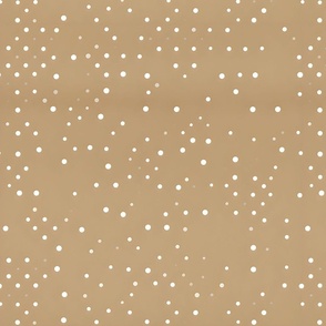 Tiny Polka Dots on Brown