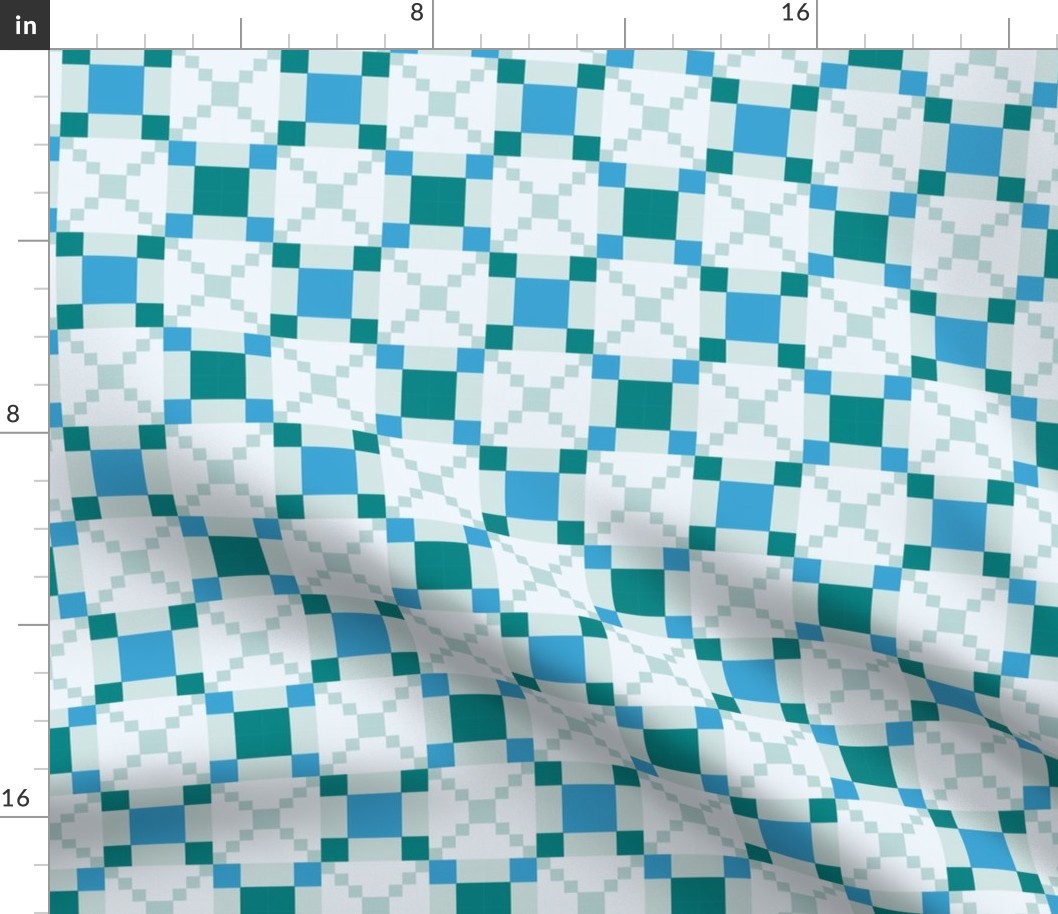 Geometric Echoes - Pantone Ultra-Steady Palette - 4 inch fabric repeat - 3 inch wallpaper repeat