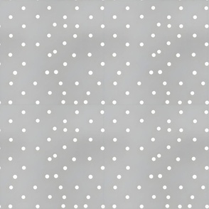 White Polka Dots on Light Gray