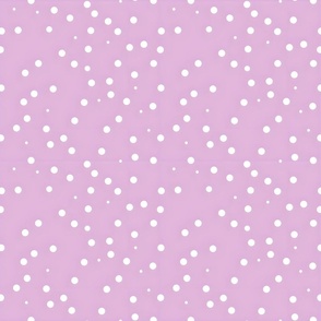 Small White Dots on Muted Bubble Gum Pink
