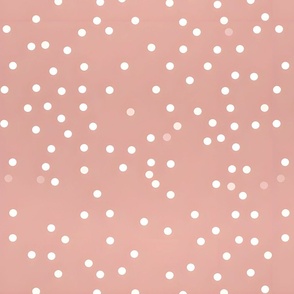 Small Dots on Dusty Coral Pink